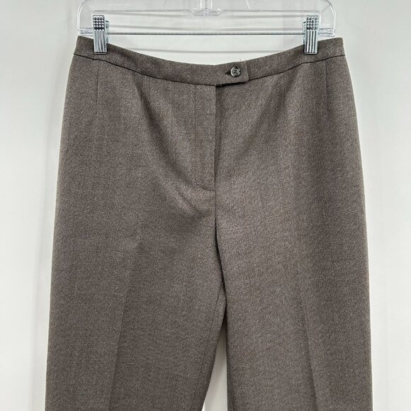 NWT HARVE BENARD Gray Wool Blend Straight Leg Pleated Trouser Pants Size 10 - Picture 3 of 7